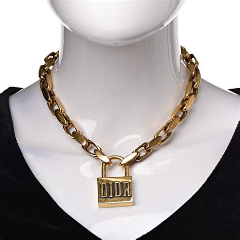 dior lock and key necklace|christian dior choker necklaces.